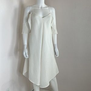 Silence & noise off white ruffle summer day dress